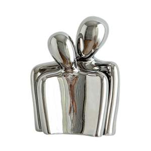 Escultura decorativa abstracta de metal de hierro hecha a mano con base marrón estatua casera para celebraciones de cumpleaños - Product Image 4