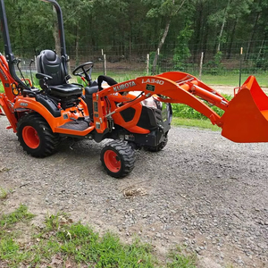 รถแทรกเตอร์ Kubota BX25D 25 แรงม้า พร้อมเครื่องตัดหญ้า Kubota และอุปกรณ์ตักดินด้านหน้าและหลัง ราคาถูก - Product Image 1
