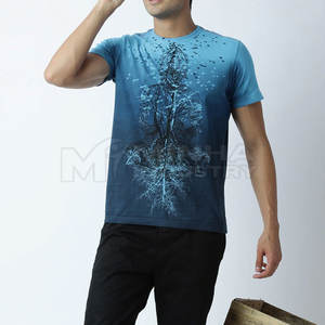 2025 cuello redondo mejor precio sublimación camisetas 100% algodón último diseño personalizado Logo hombres sublimación camiseta - Product Image 4