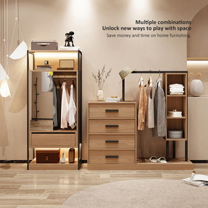 Moderno lujo multifuncional dormitorio almacenamiento piso-pie <span class=keywords><strong>perchero</strong></span> integrado pecho cajones colgador de ropa para la hora de acostarse - Product Image 4