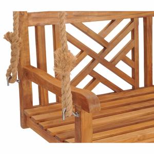 Silla Colgante de Madera de Teca Maciza con Cojín Impermeable, Diseño Moderno para Uso en Interiores/Exteriores, Sala de Estar, Patio, Hotel, Parque - Product Image 2