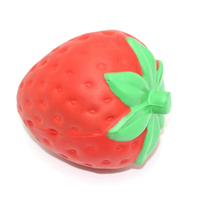 Aardbei Squishy Speelgoed PU-schuim Langzaam stijgend Stressverlichting Zintuiglijk fidget-speeltje voor meisjes Jongens Kinderen Volwassenen Bureau