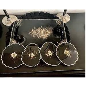 <b>Epoxy</b> <b>Resin</b> Serving Tray with Gift Decorative Perfume Tray <b>Resin</b> Tray and with Kitchenware and Restaurants - Product Image 2