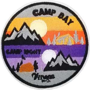 Factory Custom Polyester <b>Iron</b>-<b>on</b> Hat Patches with Embroidered Design Laser Cut Edge and Woven Label <b>for</b> <b>Clothing</b> - Product Image 6