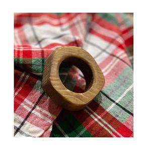 Anneaux de serviette en bois naturel faits à la main, centre de table artisanal, porte-anneaux de serviette en bois, prix bas - Product Image 1