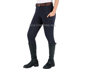 Better Quality High Waist <b>With</b> <b>Phone</b> <b>Pockets</b> Custom Fashionable Ladies Equestrian <b>Leggings</b> Breathable Horse <b>Riding</b> Tights - Product Image 1