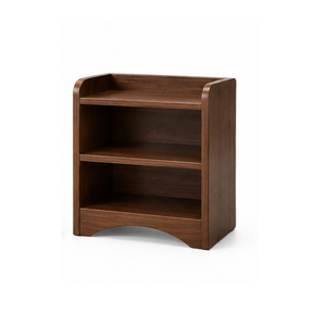 Mesa de Noche Moderna de Madera con Compartimentos Abiertos, Mesita de Noche de Madera Maciza para Dormitorio de Hotel o Apartamento - Product Image 1