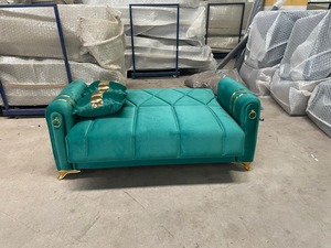 Sofá cama reclinable de tela de terciopelo moderno con función extensible para hotel, villa, apartamento, hospital, sótano, uso para sala de estar - Product Image 2