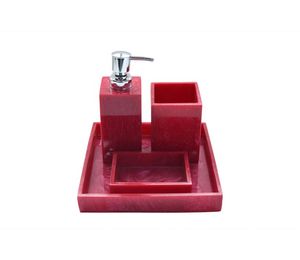 Juego de accesorios de baño de lujo, decoraciones de inodoro de alabastro de ónix blanco de cerámica y mármol para baños de hogar y Hotel - Product Image 2