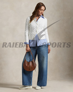 Pull décontracté d'hiver pour femme de très haute qualité, col rond, boutonné devant, 100% laine, anti-boulochage, séchage rapide, personnalisé - Product Image 4