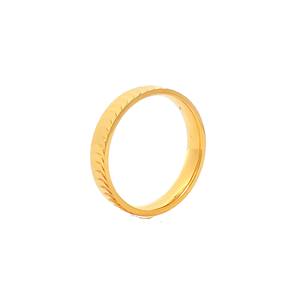 (Prix correspond uniquement au coût du travail) Bague de fiançailles et de mariage pour femme en or jaune 18K 22K 24K, forme de cœur, bande fine de 0,4 cm, 5,77 g - Product Image 2