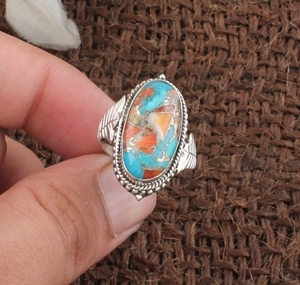 Único diseñador rubí corte ovalado bisel ajuste anillo hecho a mano plata esterlina boda joyería al por mayor - Product Image 1