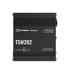 สวิตช์ Teltonika TSW202, 8 พอร์ต RJ45 1000Mb/s, 2 พอร์ต SFP, ช่องจ่ายไฟ DC แบบ 2 พิน, สวิตช์แบบ L2 Managed - Product Image 3
