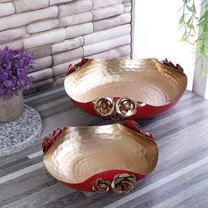 Hecho a mano Latón Metal Vintage Pooja Thali con latón Diya Dorado Pulido a precio de descuento - Product Image 5