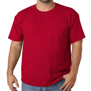 Fornecedor de camisetas em branco para homens, tamanho mix, tamanho mix, de cor sólida, de 5,3 onças, 100% algodão penteado, 180 g/m2