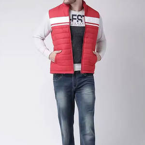 Chaleco acolchado de color sólido de tela cómoda Servicios OEM Ropa de calle Impermeable Tamaño personalizado Chaleco acolchado de invierno para hombre - Product Image 4