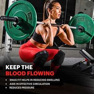 <b>Knee</b> Wraps Weightlifting, 78 Inch Elasticated Powerlifting <b>Compression</b> Bandages Support and Squats Deadlifts <b>Knee</b> Wraps - Product Image 5