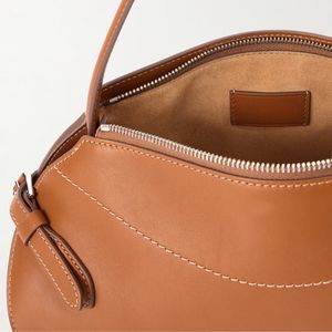 Sac fourre-tout en cuir véritable pour femme, qualité supérieure, minimaliste, marron, fermeture éclair, haute qualité, décontracté, quotidien - Product Image 6