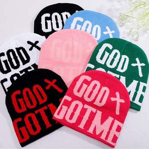 2025 recién llegado bajo MOQ Y2K estampado completo sin puños doblar sombreros de calavera de invierno logotipo personalizado gorro de punto Jacquard - Product Image 6