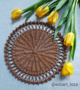 Napperons en jonc de mer de haute qualité tressé variété de tailles décorations de table personnalisées pour noël faites à la main du Vietnam - Product Image 4