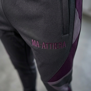 <b>Men</b> Charcoal Purple Hoodie Tracksuit Set <b>Pullover</b> Sweatshirt Jogger Pants Premium Sportswear Gym Training Running Fitness Outfit - Product Image 5