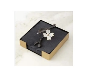 ที่ใส่ผ้าเช็ดปากโลหะที่มีดีไซน์เป็นเอกลักษณ์ชุบสังกะสีพร้อมที่จับไม้ที่ใส่ผ้าเช็ดปากที่บ้านและห้องครัวโรงแรมร้านอาหารของตกแต่ง - Product Image 6