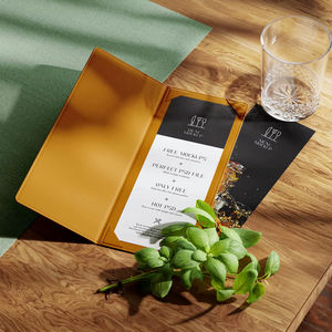 ฝาครอบเมนูหนังสังเคราะห์ PU เป็นมิตรกับสิ่งแวดล้อม - Product Image 1