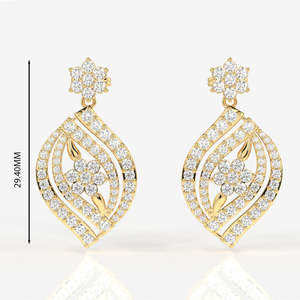 Florence Collection 9k Gold Bridal <b>Necklace</b> with Moissanite Diamond Elegant and Luxurious - Product Image 3