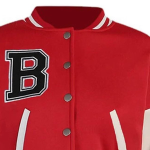 Chaqueta universitaria transpirable para mujer, parches Vintage estampados, chaqueta Bomber Letterman, abrigo ligero y elegante - Product Image 2