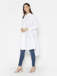 Nuevo vestido de mujer de moda de alta venta Casual primavera estampado Floral verano XL buen aspecto cuello sólido encaje precio al por mayor - Product Image 6