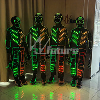 Trajes de Baile Tron con Luces LED y Fibra Óptica, Programables, de Alto Rendimiento, 433 Piezas