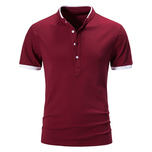 Logo personnalisé Golf pour hommes pour chemises Respirant Séchage rapide O-cou à manches courtes Dobby Fabric Casual Solid Color Custom Made - Product Image 1