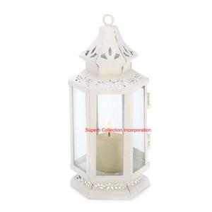 Top qualité noir métal bougie lanterne Vintage Design fer bougeoir pour intérieur maison jardin décor et événements décor en vente - Product Image 1