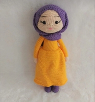Poupée en tricot adorable, amigurumi, crochet, peluche douce, jouet en coton PP, cadeau islamique, naturel, biologique, bébé unisexe, certifié sécurité