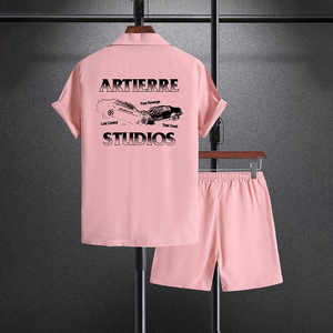 Nouvelle Collection 2025 – Ensemble T-shirt et Short Décontracté pour Homme, Idéal Vacances d'Été, Respirant, Logo Personnalisable, Tricoté 100% Coton Popeline - Product Image 5