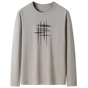 เสื้อยืดแขนสั้นผู้ชายแฟชั่นฤดูร้อนระดับไฮเอนด์ ผ้าฝ้ายแท้ ลายสก็อต ระบายอากาศดี ทรงคอกลม - Product Image 3