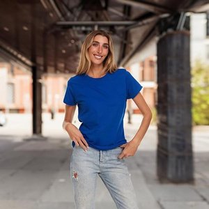 เสื้อยืดคอกลมแขนสั้นสำหรับครอบครัวแบบกำหนดเองเสื้อยืดธรรมดาจำนวนมากเสื้อยืดคอลูกเรือคอตตอน - Product Image 4