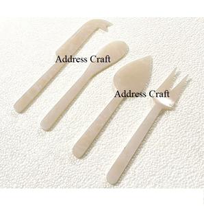 Juego de cuchillos de queso de resina de diseño creativo indio hecho a mano cubertería de resina de Color personalizado tenedor esparcidor cuchillo de Punta herramientas de corte de queso - Product Image 5