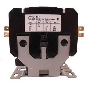 Contacteur 3 pôles Supco DP601203 HVAC&R 120V 60FLA 75RLA Forme rectangulaire - Product Image 4