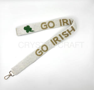 Customizable White Gold Seed Bead Bag Straps Fashion <b>Accessories</b> with Custom Shape and Design Beaded Purse Strap - Product Image 3