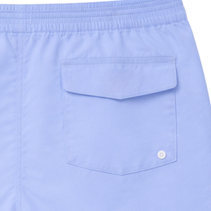 Shorts de bain légers bleu ciel pour hommes, tissu confortable à séchage rapide avec taille élastique et cordon de serrage, vêtements de plage décontractés - Product Image 4