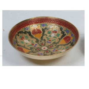 Bol décoratif de table en métal au design moderne, style unique, pour servir des fruits, des en-cas, des dattes, des fruits secs, forme arrondie - Product Image 6