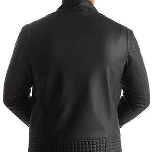 Vêtements pour hommes hiver décontracté moteur 2024 veste en cuir personnalisée hommes hiver mode veste en cuir pour hommes - Product Image 4
