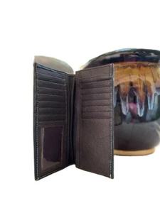 Nueva Cartera Larga Unisex de Cuero Vacuno Hecha a Mano con Bloqueo RFID, Estampados de Animales, Uso Diario, Estilo Vintage, Gran Capacidad - Product Image 3