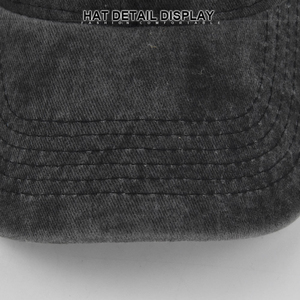 Gorra de béisbol de algodón lavada en blanco de color sólido de alta calidad personalizada, gorra de pato desteñida para niños adultos, gorra de béisbol de 6 paneles para papá - Product Image 4