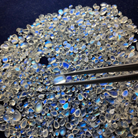 Pierre de lune naturelle arc-en-ciel de qualité supérieure, feu bleu, multi-formes et tailles, Cabochons de pierres précieuses calibrés, vente en gros, usine