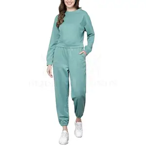 Conjunto de agasalhos em relevo para mulheres, 2 peças, roupa de inverno de alta qualidade, preço de atacado, para venda online