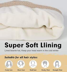 หมวกไหมพรมอะคริลิกแบบยูนิเซ็กซ์สำหรับฤดูหนาว  แบบพับขอบ  ลายพิมพ์ทั่วทั้งใบ  รับสกรีนโลโก้ตามสั่ง  ขายส่ง  พิมพ์ดิจิทัล สำหรับการเดินทาง - Product Image 2