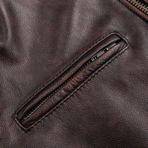 Veste en cuir rembourrée exclusive pour hommes en gros style chaud isolé avec logo personnalisé et variété de couleurs parfait pour le froid - Product Image 5