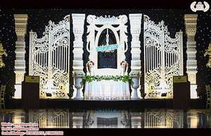 Decoración de Escenario de Cristal para Bodas en Austin, Decoración de Escenario para Bodas Asiáticas, Decoración de Escenarios para Bodas Indias, EE. UU. - Product Image 5